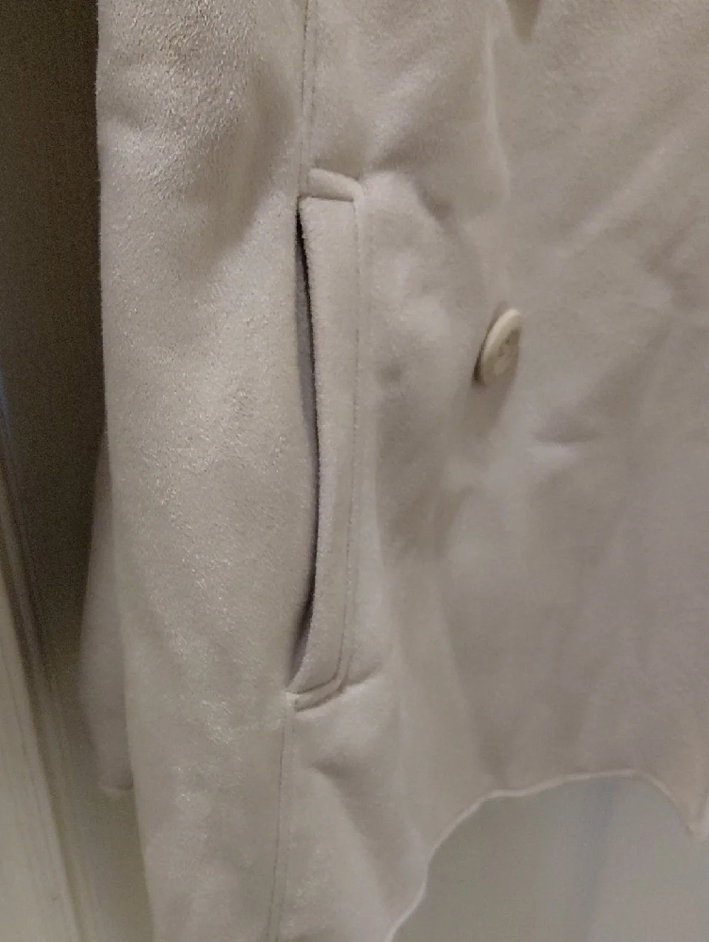 Sonoma Cream Double-Breasted Hooded Coat